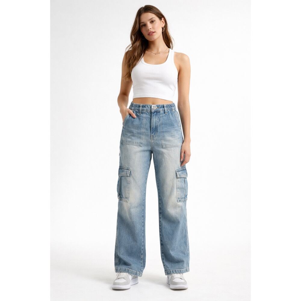 BDG NWT High Rise Skate Jeans Size 24W 32L Faded Utility Festival Relaxed Fit